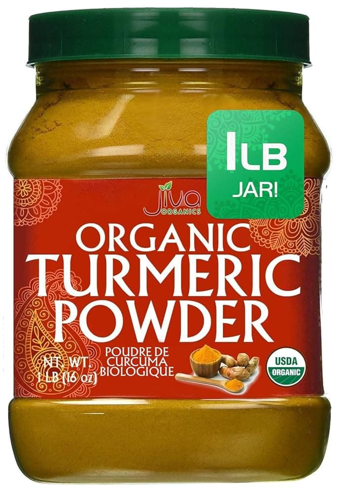 Amazon.com : Organic Turmeric Powder 1 Pound Jar by Jiva Organics ...