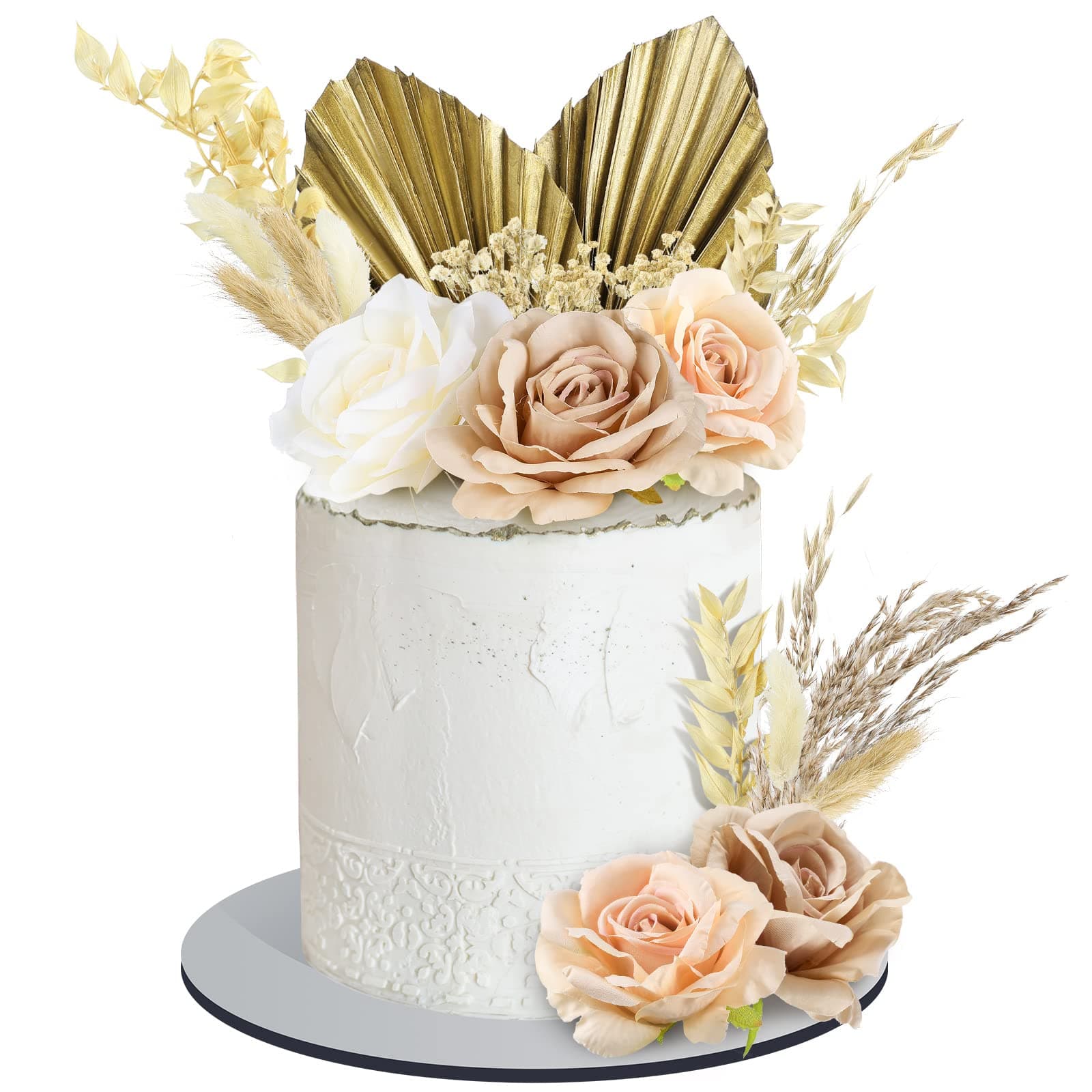 Snapklik.com : 28 Pcs Boho Cake Topper Decorations Vintage Artificial ...
