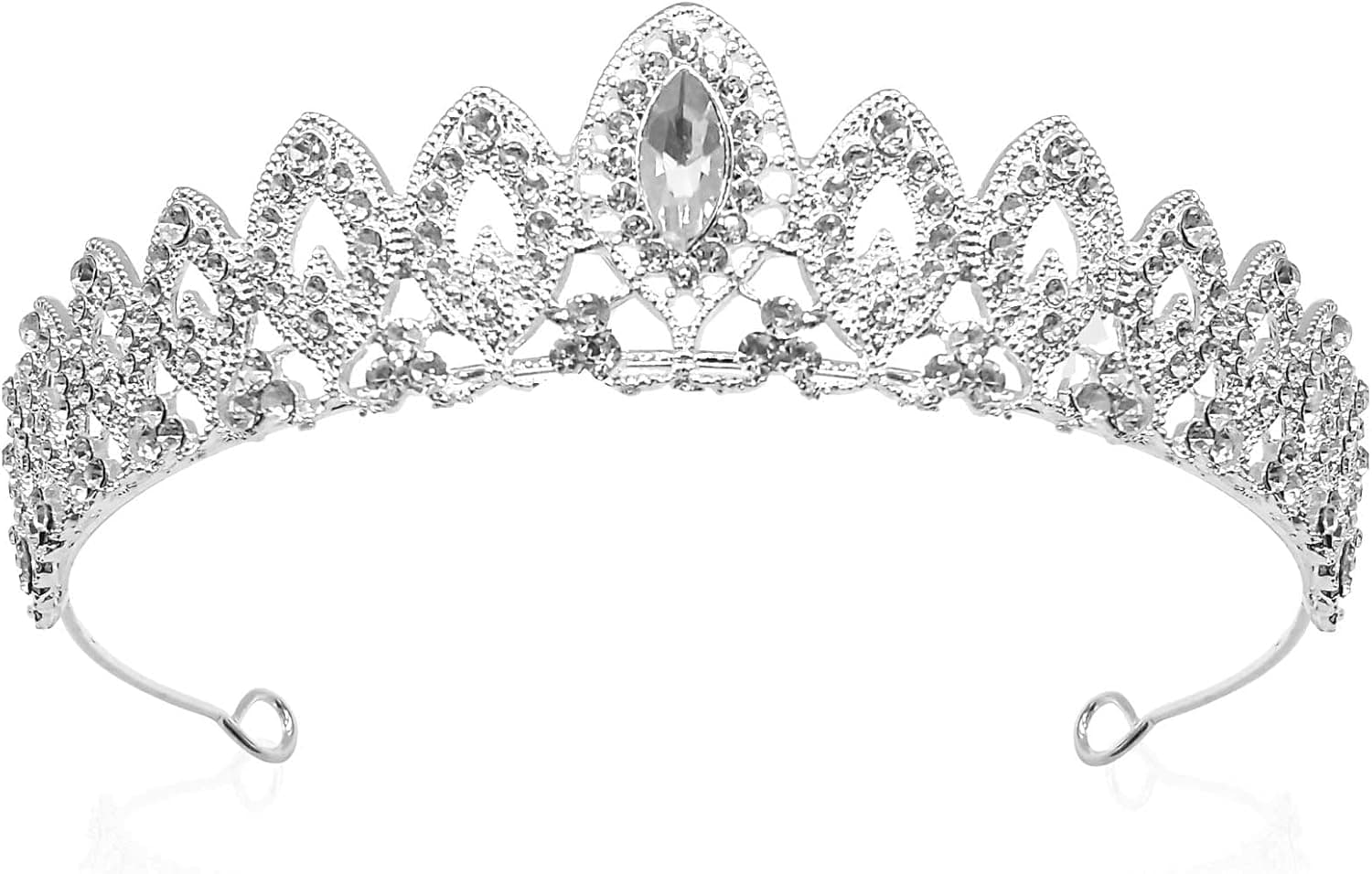 Amazon.com: BLMHTWO Silver Tiaras for Women Crystal Wedding Tiara ...