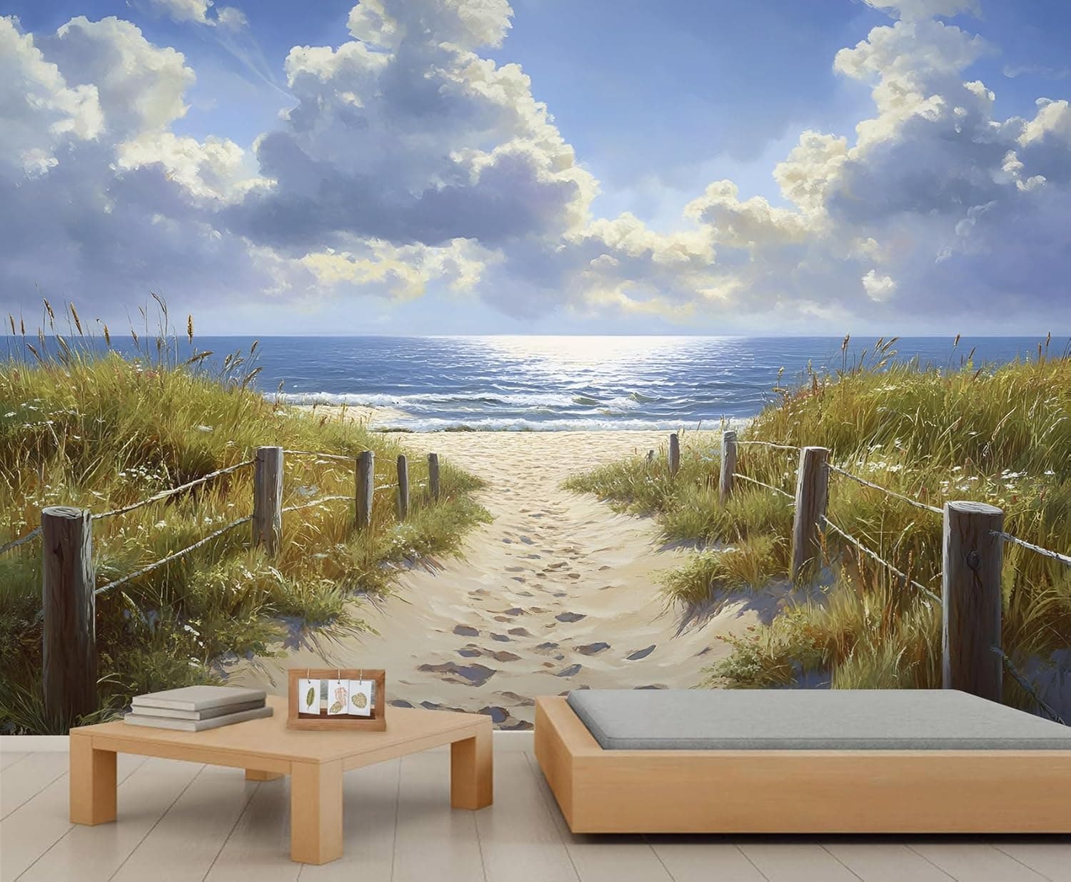 Amazon.com: Nautical Wallpaper Mural, Coastal Wall Murals for Bedroom ...