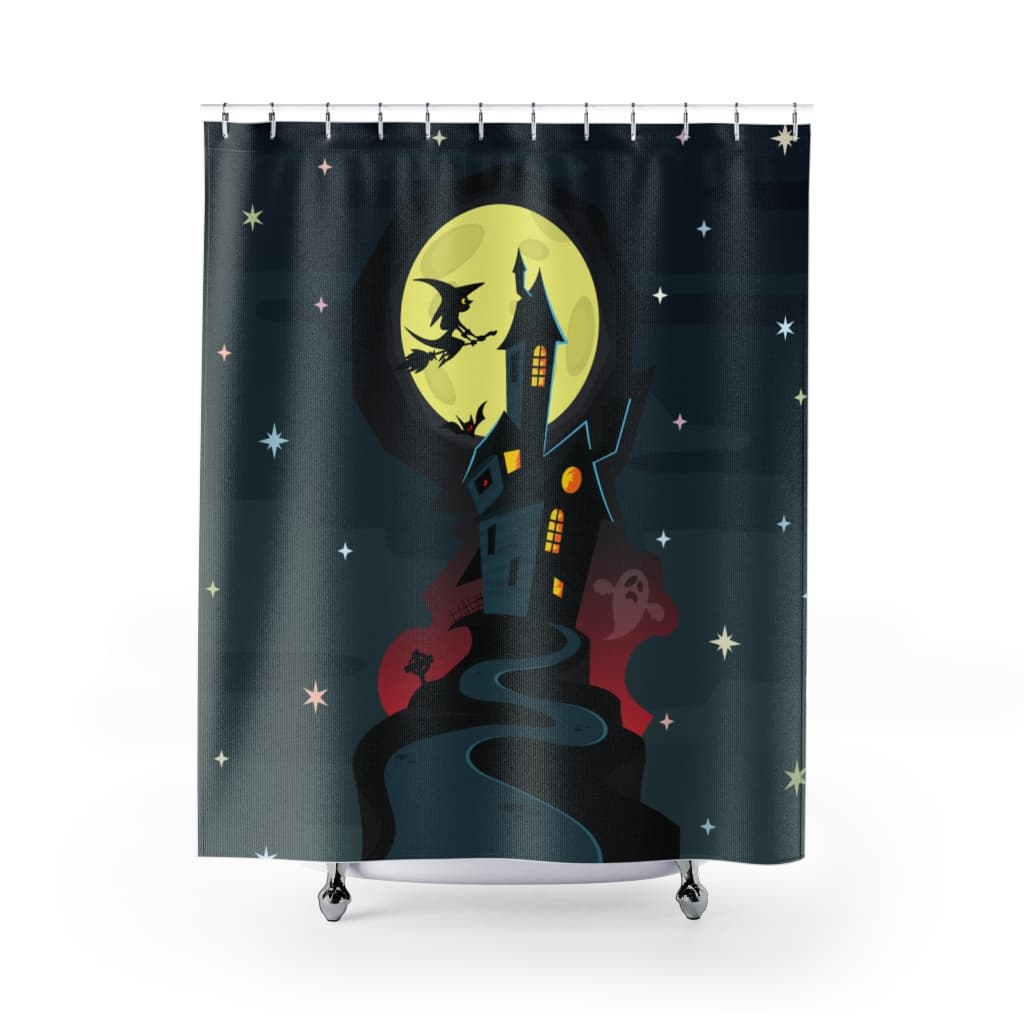Haunted House Kids Halloween Shower Curtain - Mad Halloween