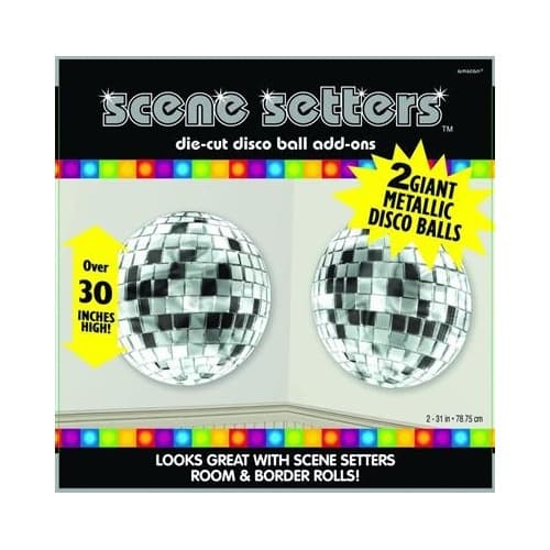 Disco Ball Scene Setter Wall Decorations - Discount Party Supplies
