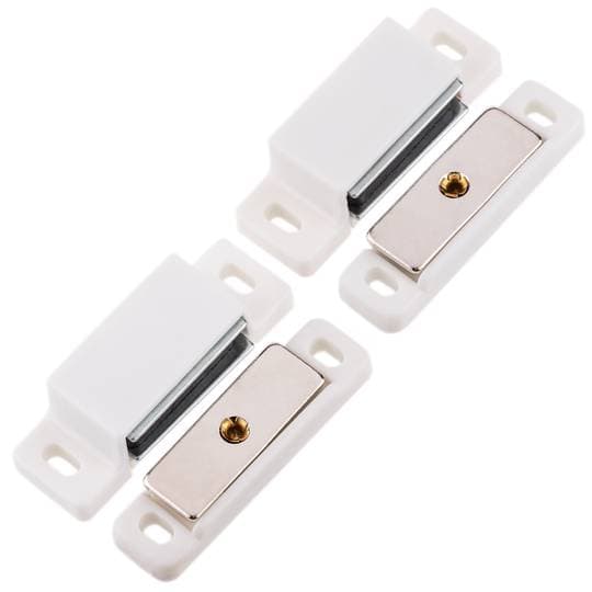 Cierre magnético para puertas en color blanco - Cablematic