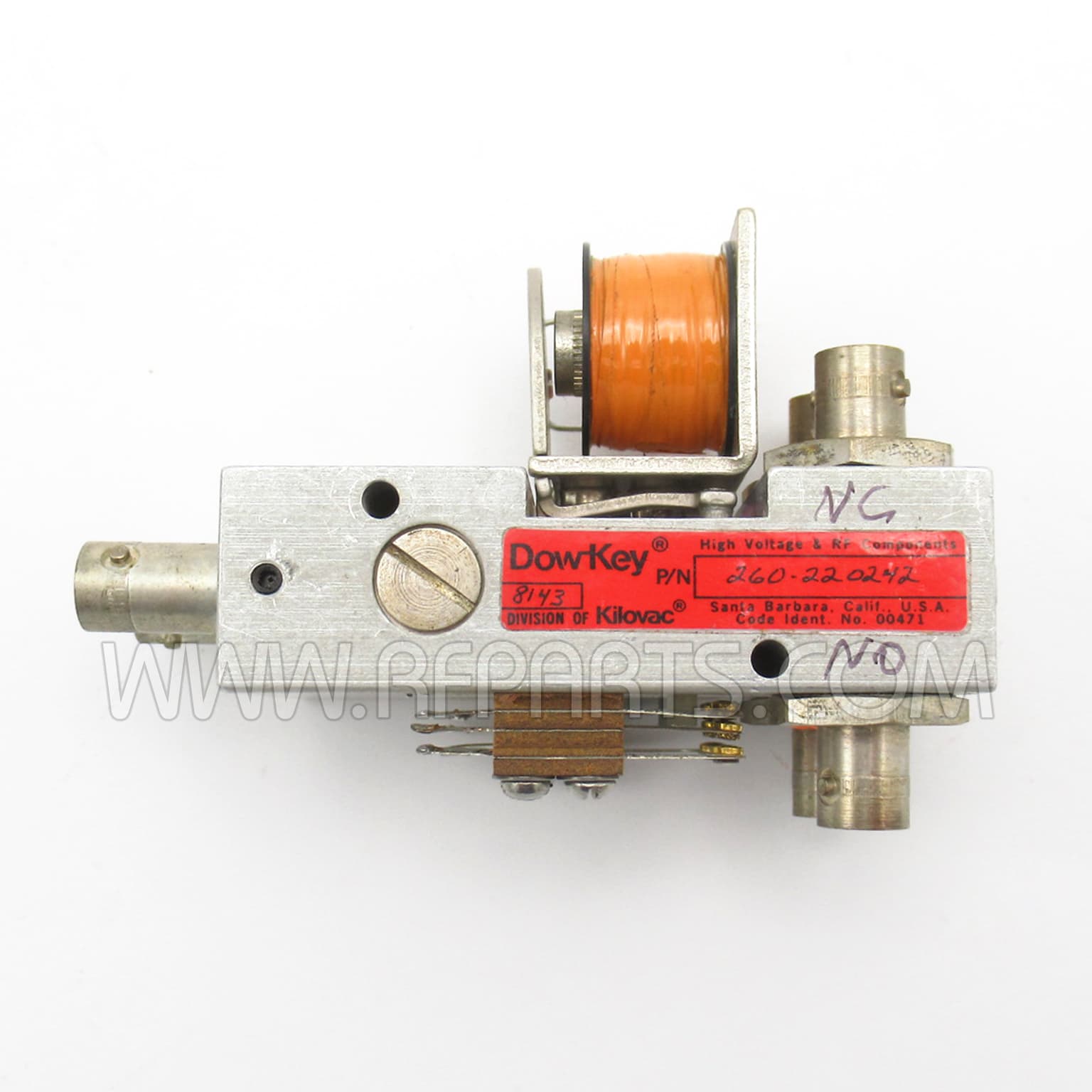 260-220242 DowKey DPDT By-Pass Switch, Used