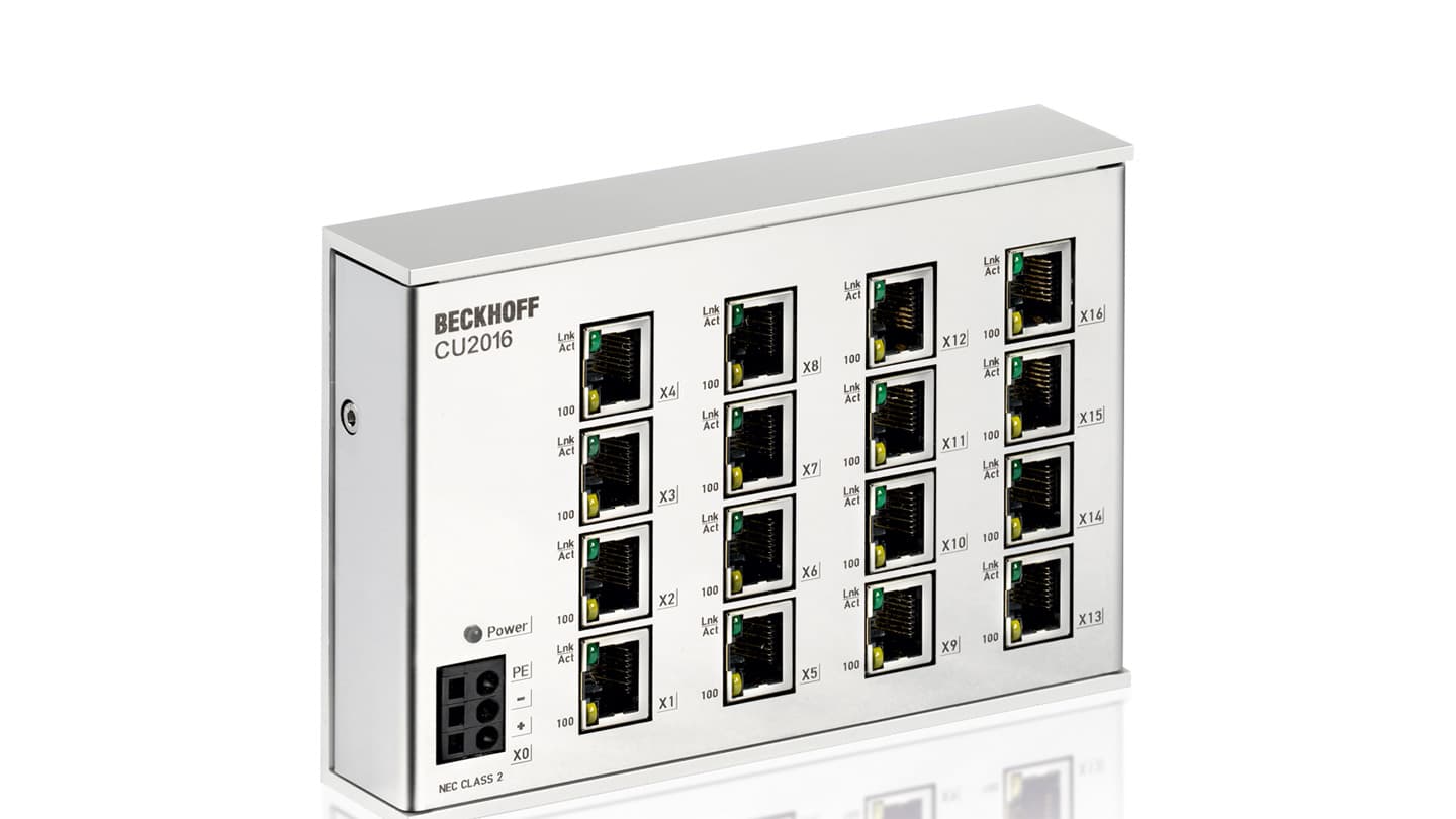 CU2016 | Infrastructure, 16-port switch, Ethernet, 100 Mbit/s, 24 V DC ...