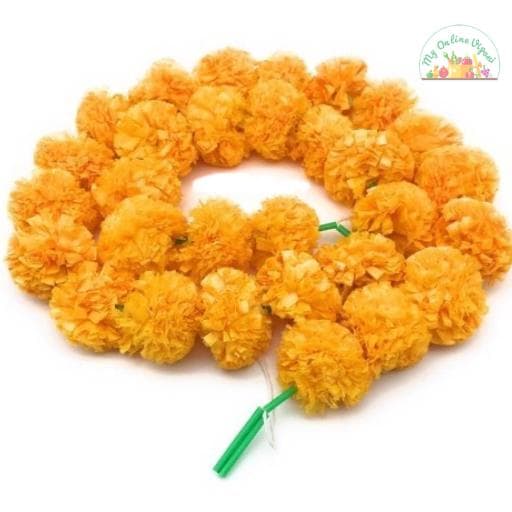 Fresh Marigold Flower Garland at Michele Fields blog