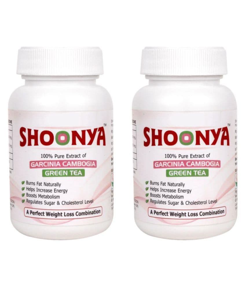Shoonya Garcinia Cambogia & Green Tea Extract (Pack of 2) 60 no.s ...