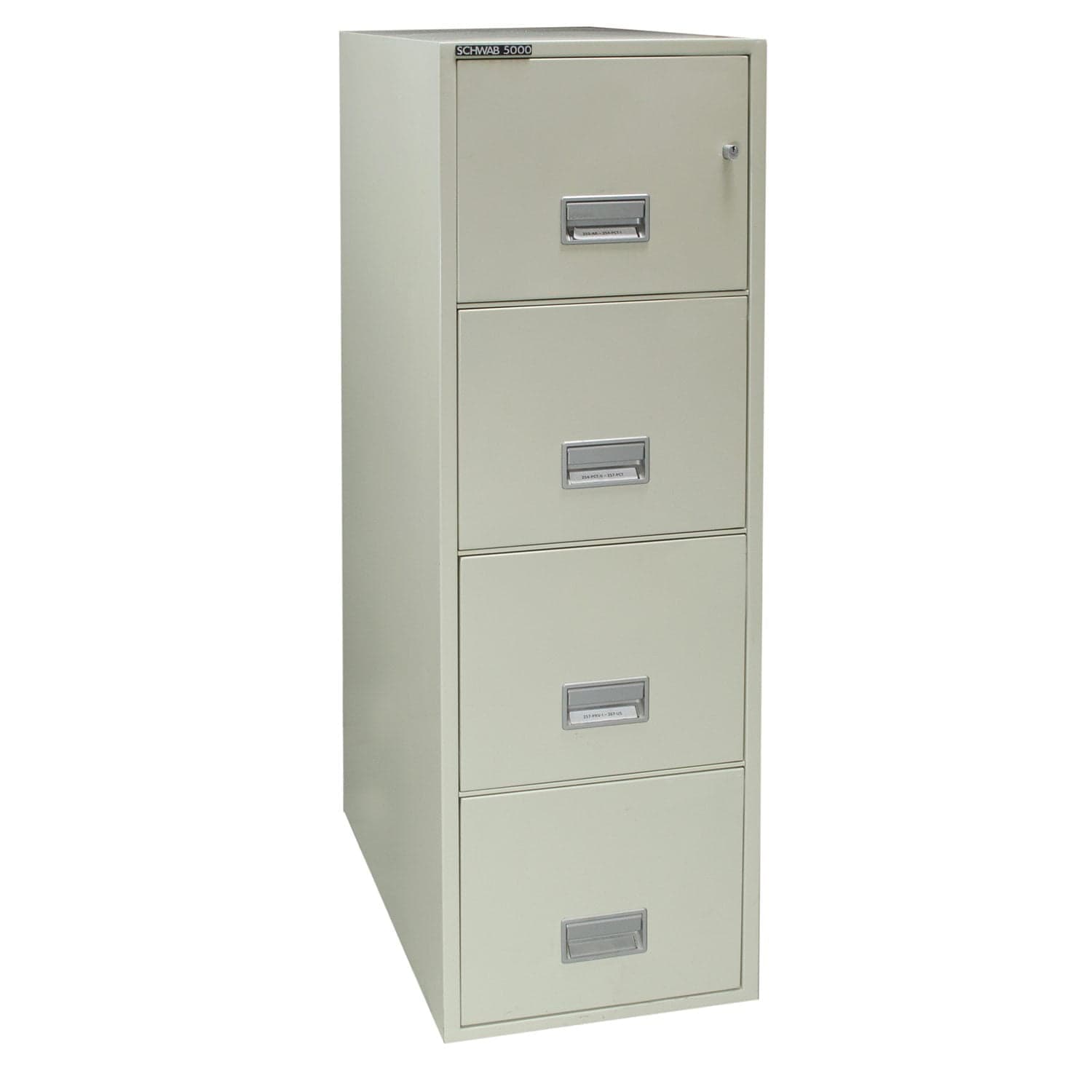 Schwab 5000 Used Letter Sized 4 Drawer Fire File, Putty - National ...