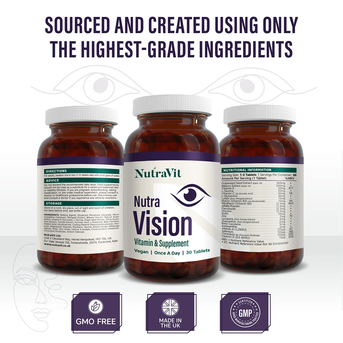 Eye Health Tablets & Vision Supplements - Nutra Vision