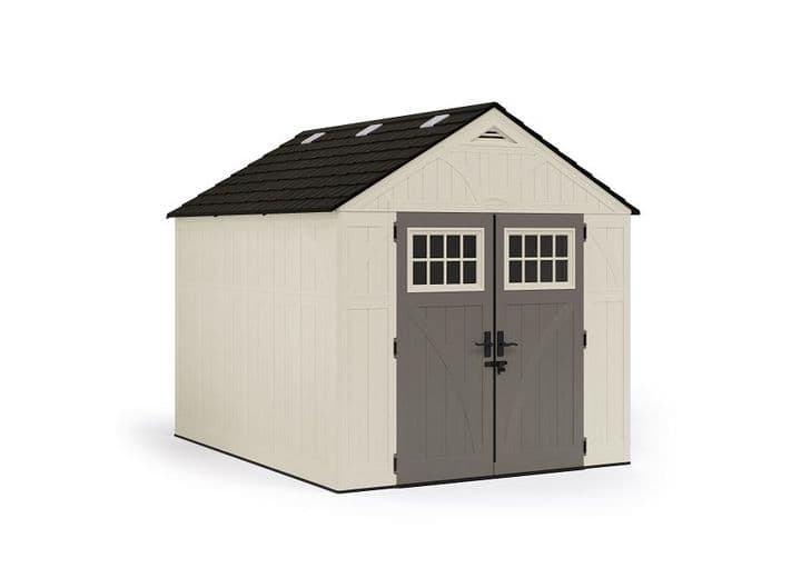 Suncast Tremont 8 ft. x 10 ft. Storage Shed with Floor - Vanilla | Omni ...