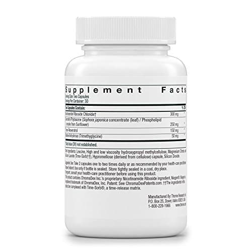 Thorne Research - ResveraCel - Nicotinamide Riboside (Niagen) with ...