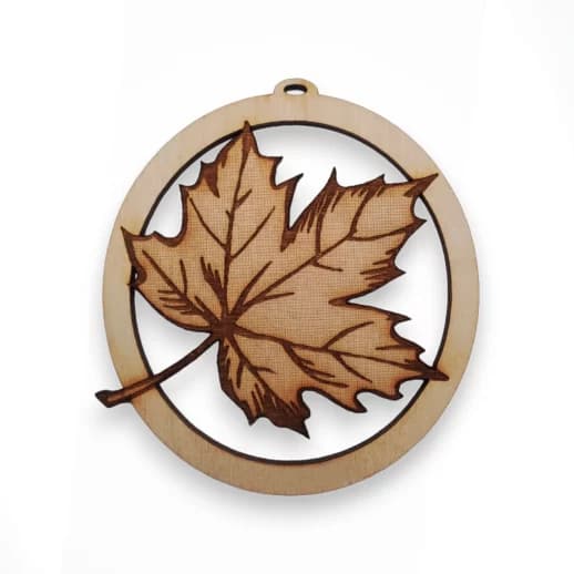 Maple Leaf Ornaments | Personalized | Palmetto Engraving