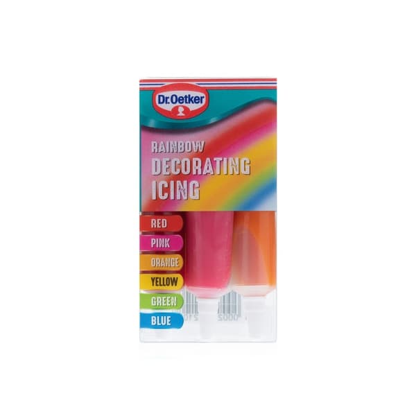 Dr. Oetker rainbow decorating icing 6x19g - Waitrose UAE & Partners