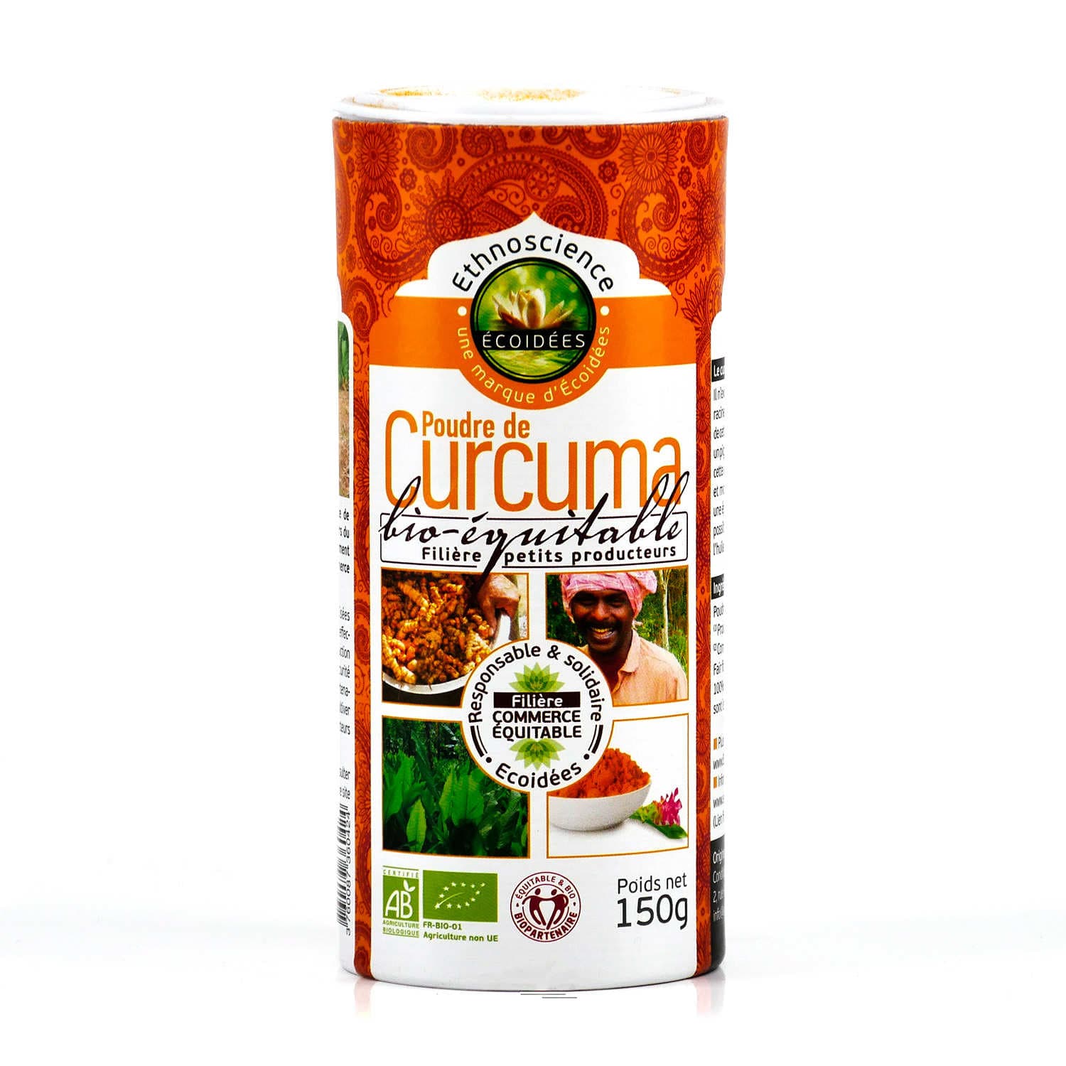 Poudre de curcuma bio - Ethnoscience - Ecoidées