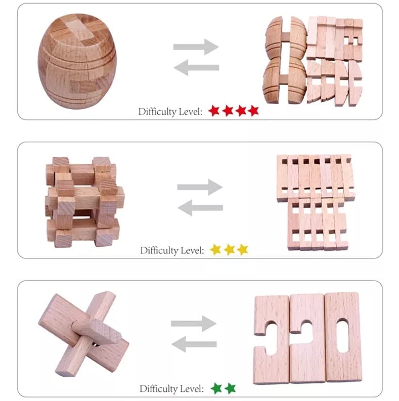 Professor Puzzle Six Wooden Puzzles Set