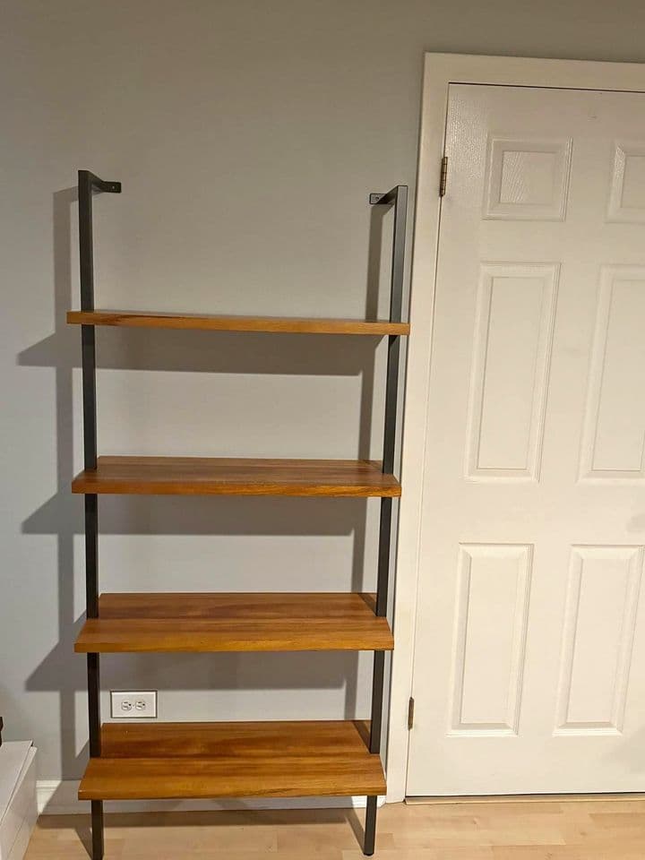 CB2 Walnut Helix Wall Mount Shelf - roomii™