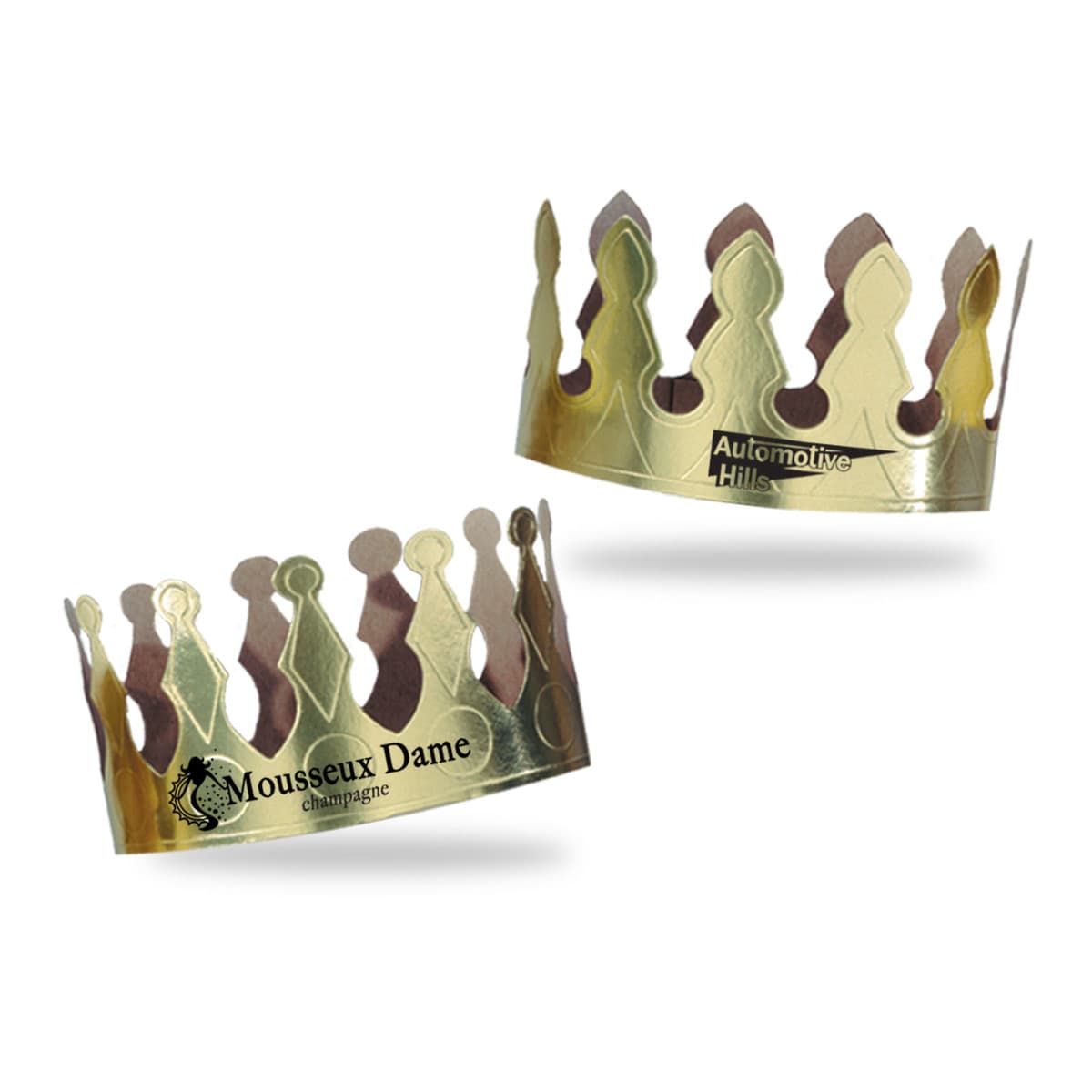 4" Custom Direct Imprinted Gold Foil Crown - 66049APC | Universal ...