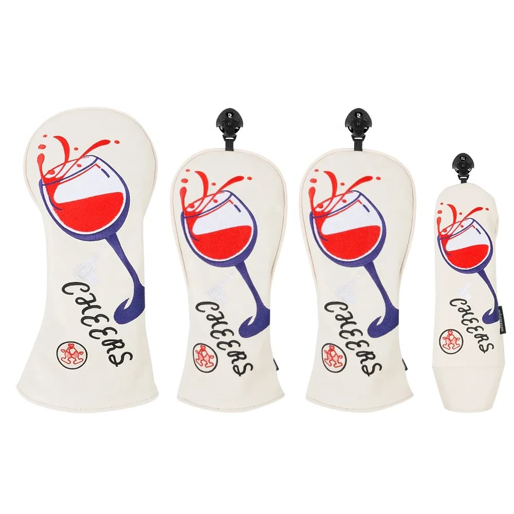 Wholesale Custom Design Embroidered Logo Pu Leather Golf Headcovers For ...