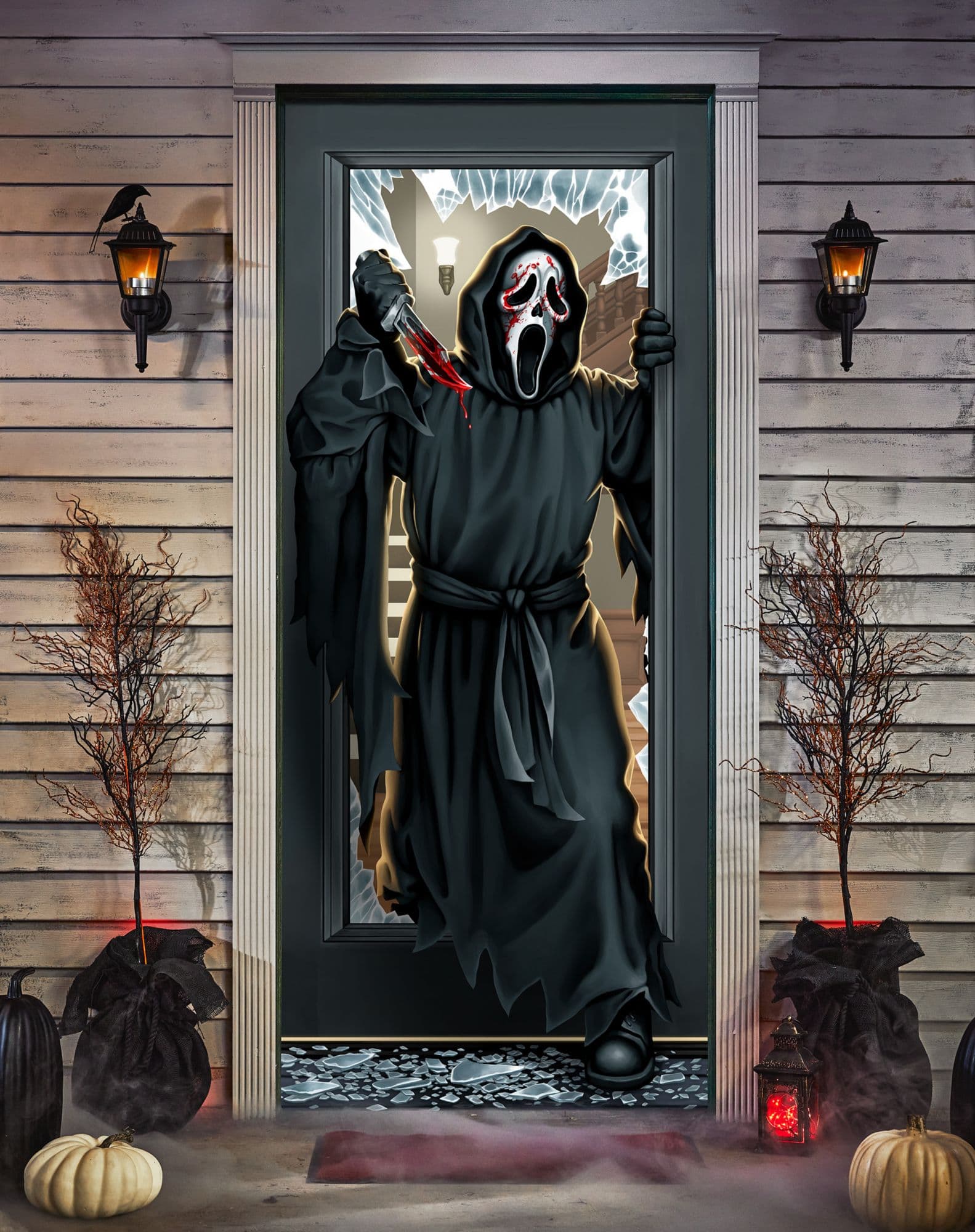 Ghost Face®: Ghost Face Door Cover – Spooky Express Halloween Store