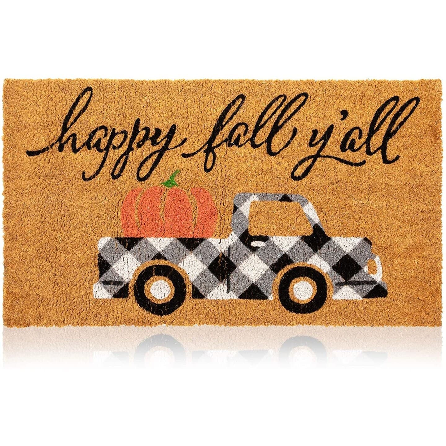 Happy Fall Y'all Doormat for Thanksgiving, Coir Welcome Door Mat for ...