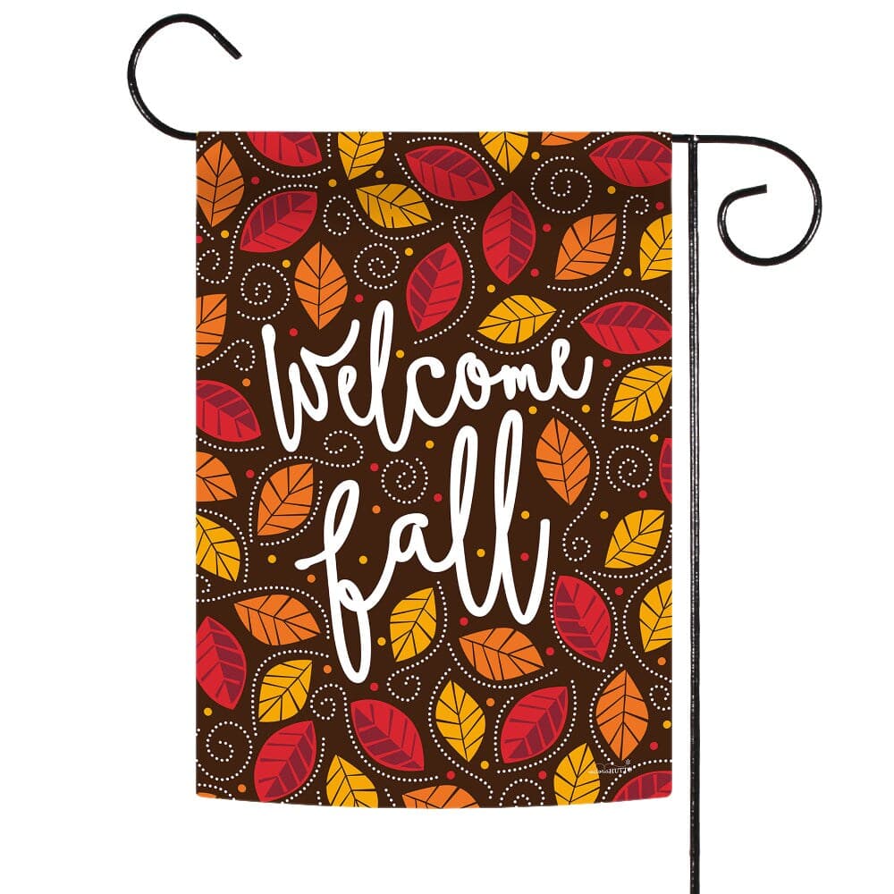 Welcome Fall Leaves Decorative Fall Double Sided Flag | Michaels