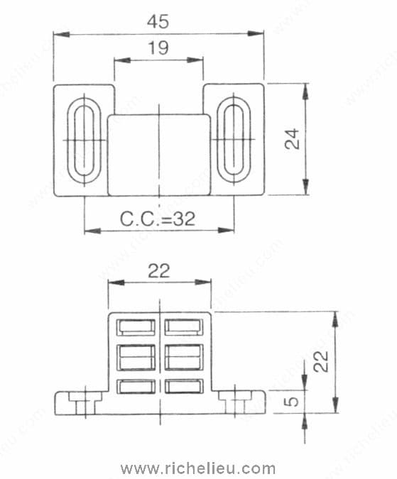 Heavy Duty Magnetic Catch - Richelieu Hardware