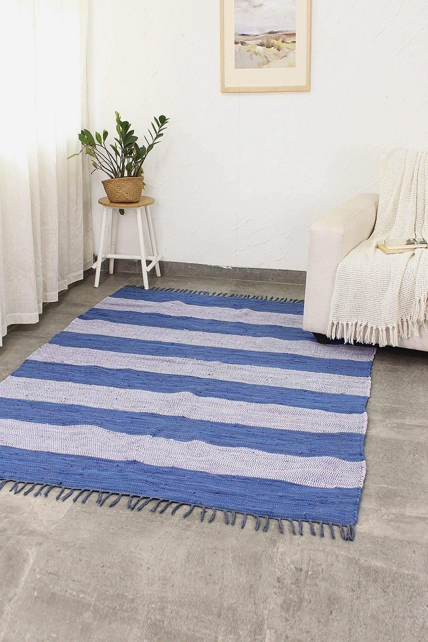 Buy House This Cherai Recycle Chindi Cotton Rug Online | Aza Fashions