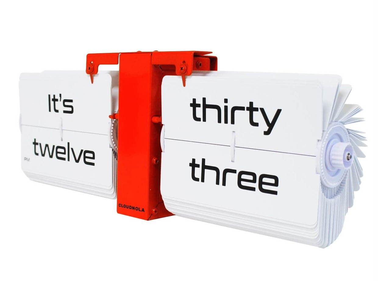 Cloudnola Flipping Out Clock Tells Time with Words