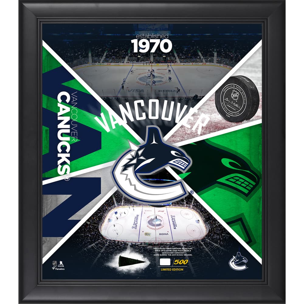 Vancouver Canucks Framed 15" x 17" Team Impact Collage with a Piece of ...