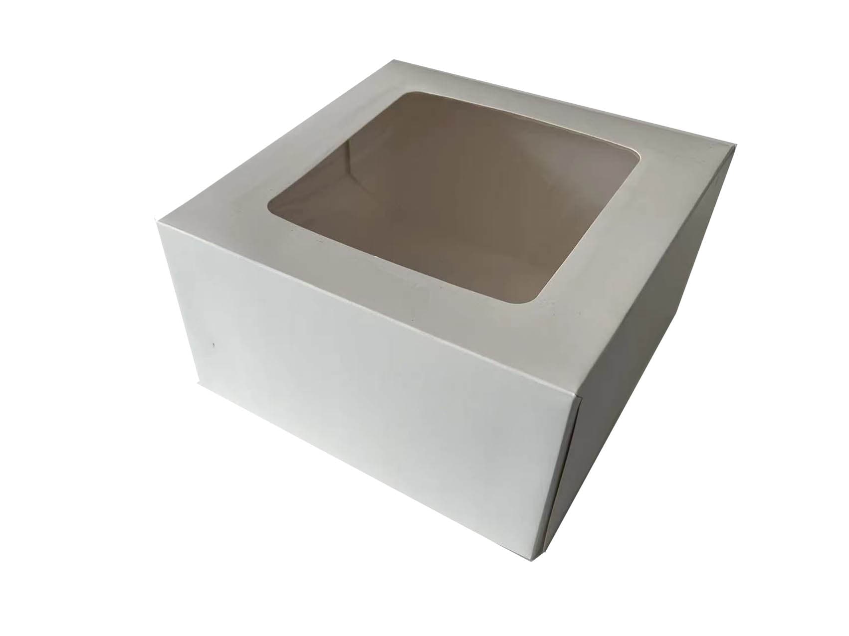Deep Plain White Windowed Cake Boxes - W Packaging