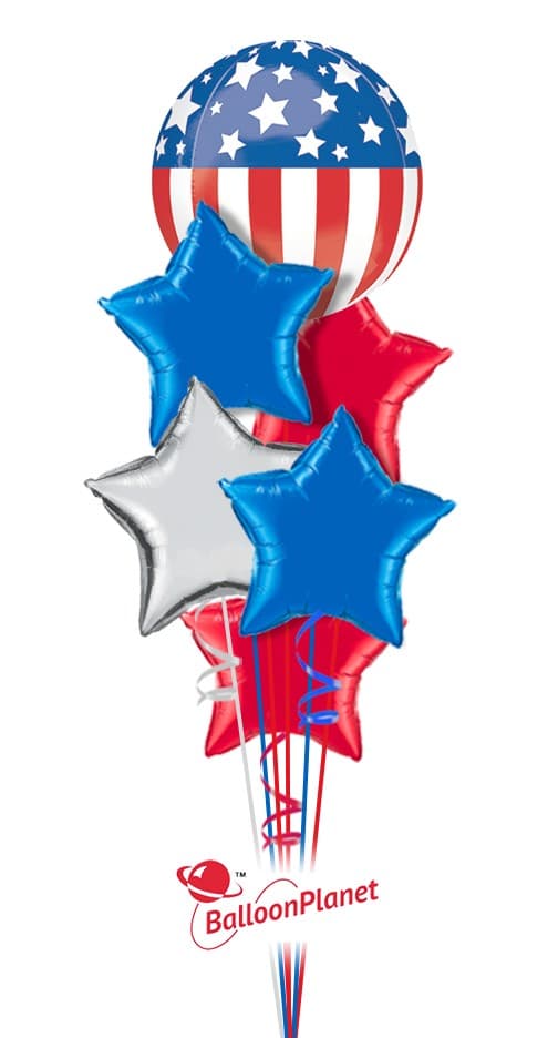 Patriotic Balloon Bouquets Delivery by BalloonPlanet.com