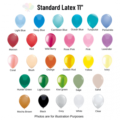 24hrs Blooms and Balloons | 11" Standard Latex Balloons