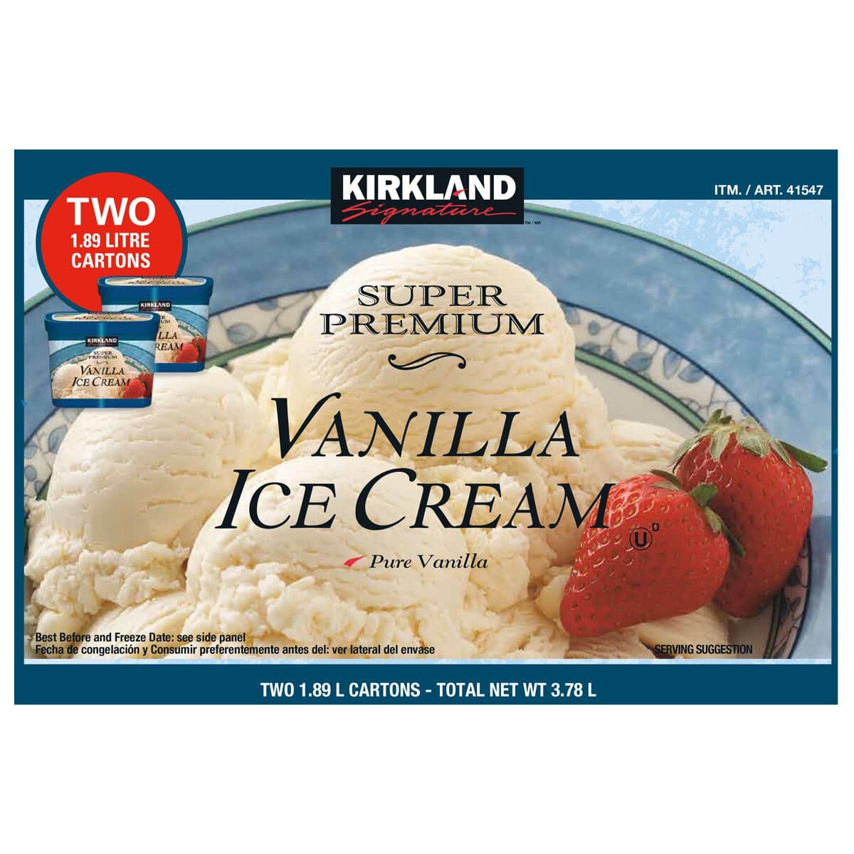 Kirkland Signature Costco Super Premium Vanilla Ice