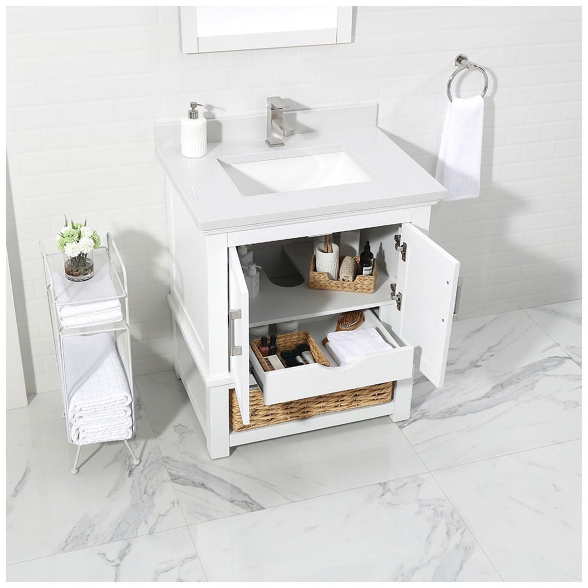 OVE Sonia 762mm White Vanity | Costco Australia