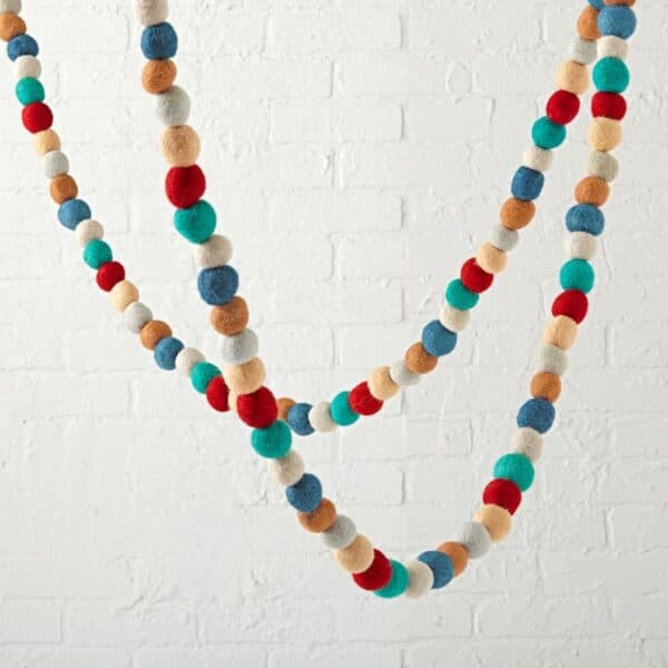 Felt Ball Garland - Nepal Felt - Wholesale Felt Crafts by Prime Felt