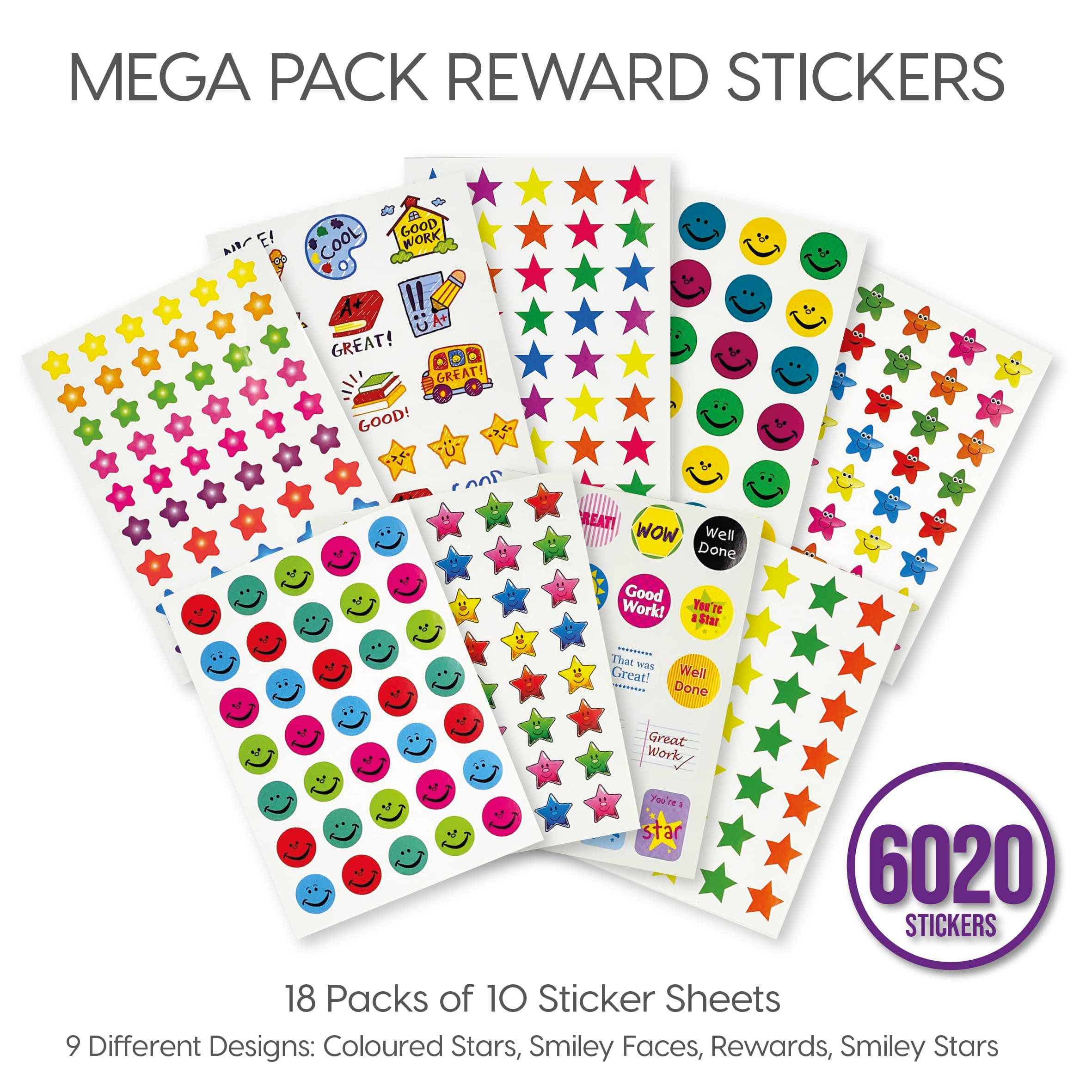 Mega Reward Pack - OVER 6000 Stickers - Fun Stickers