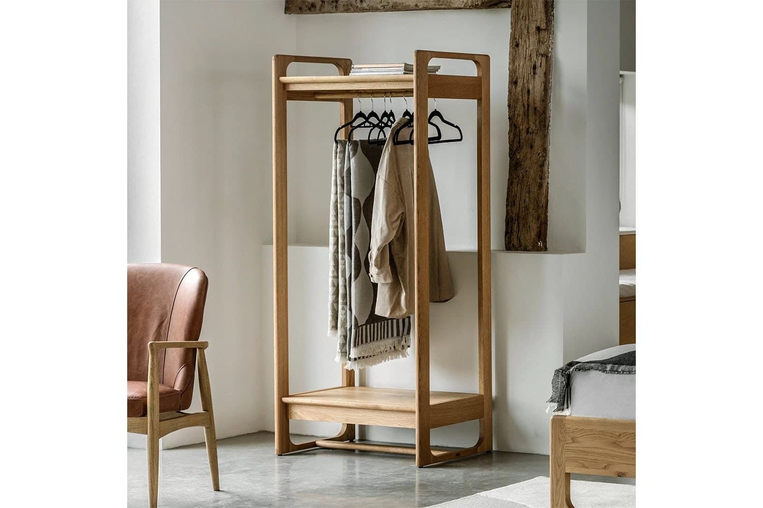 Gallery Direct Craft Natural Oak Open Wardrobe | Furniture World
