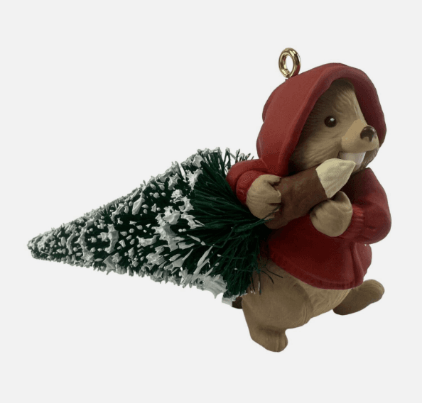 1995 Dad Beaver with Tree Hallmark Ornament at Hooked on Ornaments