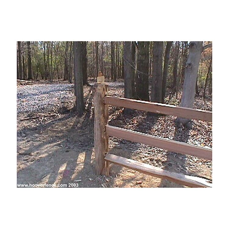 Wood Split Rail Posts - Western Red Cedar | Hoover Fence Co.