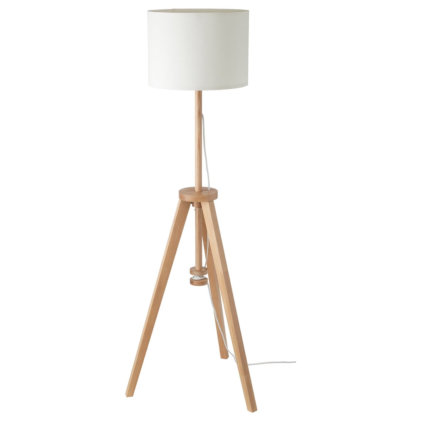 LAUTERS tripod floor lamp, white, solid wood - IKEA UK
