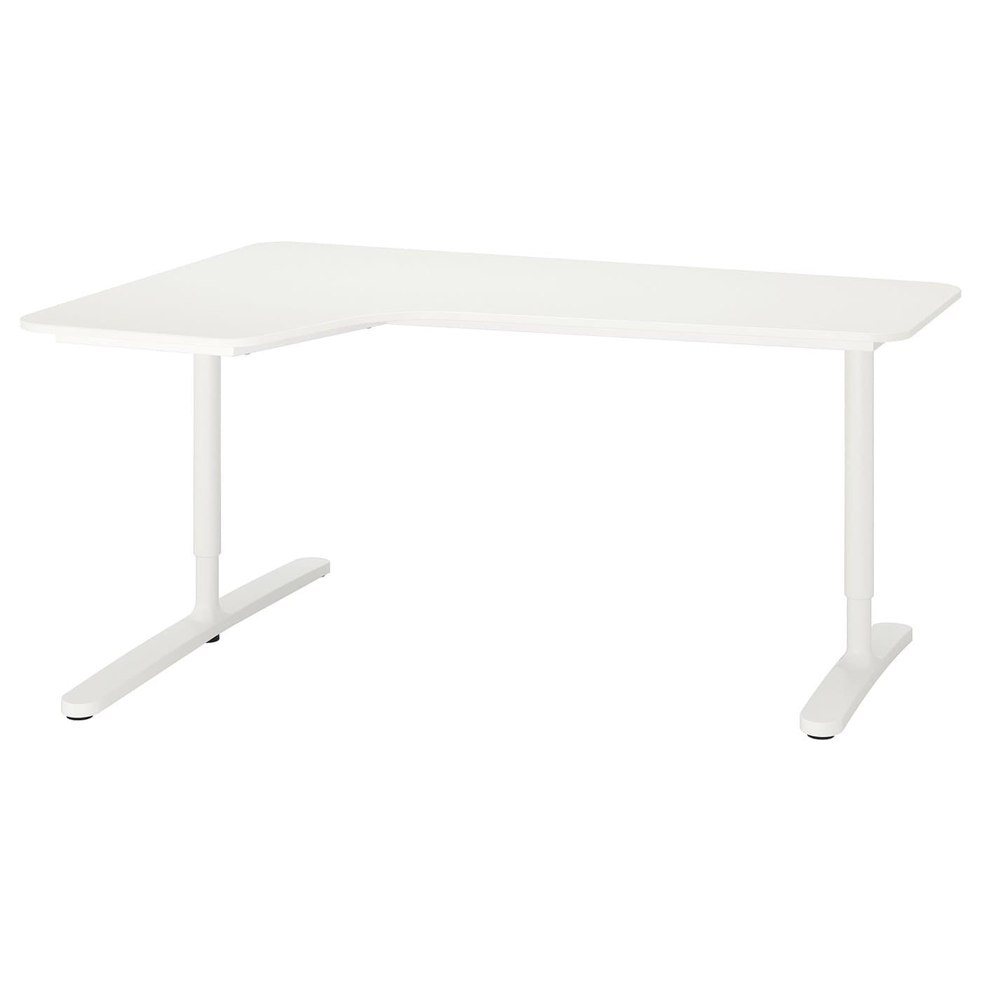BEKANT corner desk left, white, 160x110 cm - IKEA Malaysia