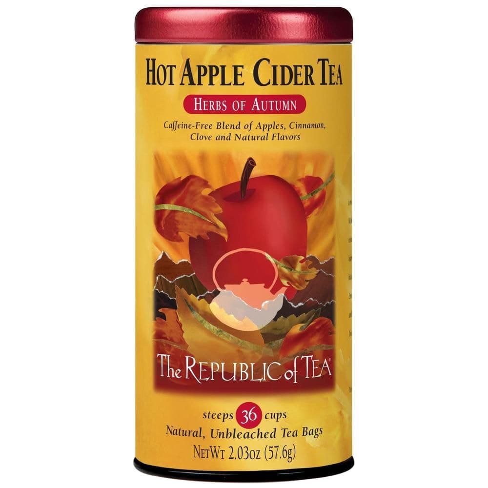 The Republic of Tea Hot Apple Cider Herbal Tea, Caffeine-free, 36 ...