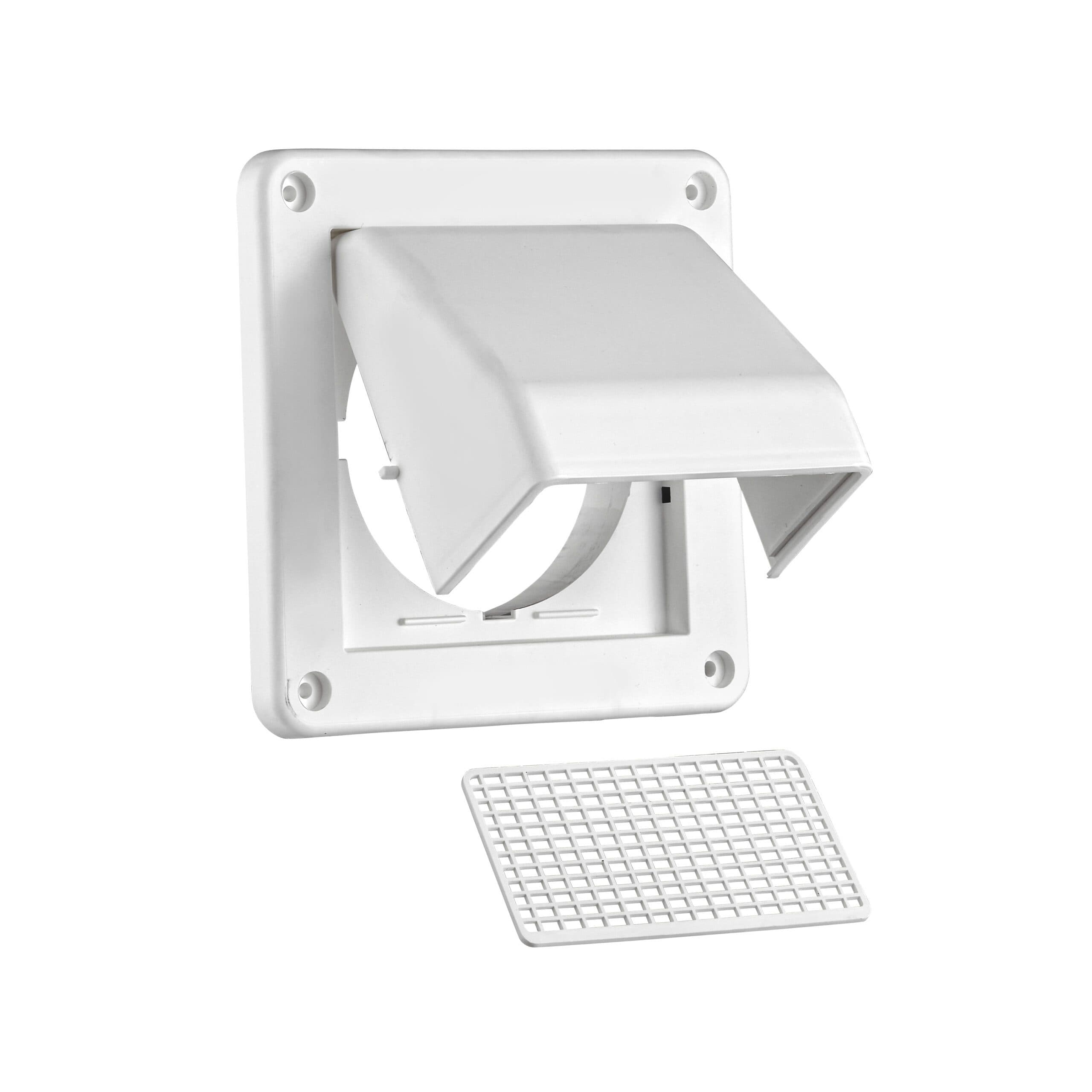 4 inch White Plastic Fresh Air Intake Vent - 11 inch Tail Pipe - Item ...
