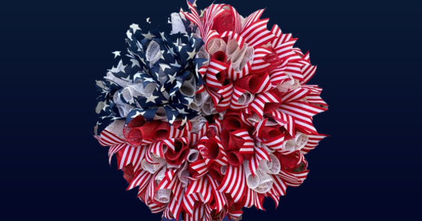 How To Make A Beginners American Flag Ribbon Wreath (2023)