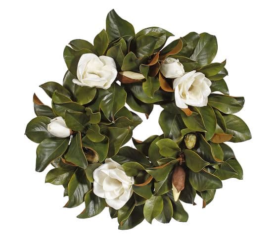 Faux Magnolia Flower Wreath | Pottery Barn