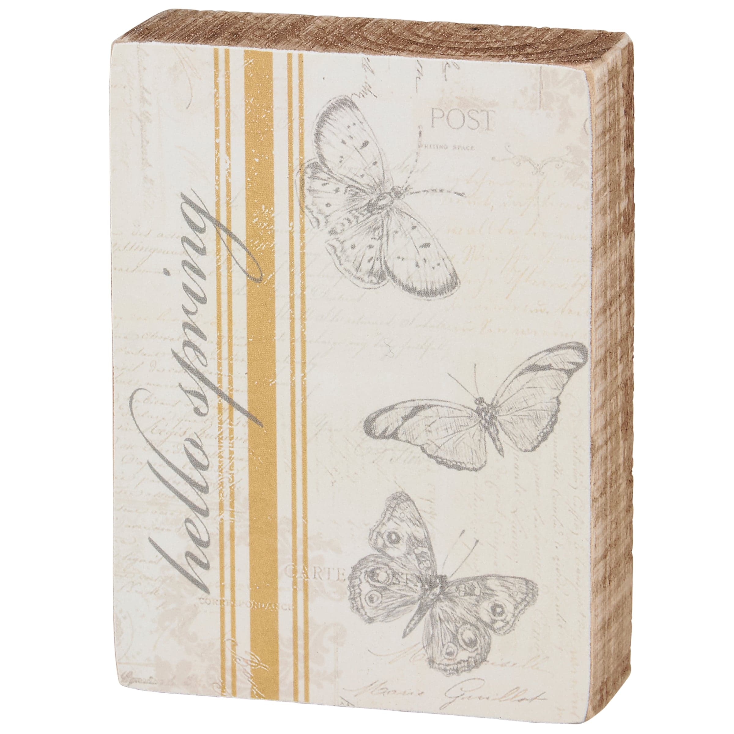 Hello Spring Block Sign | Primitives By Kathy