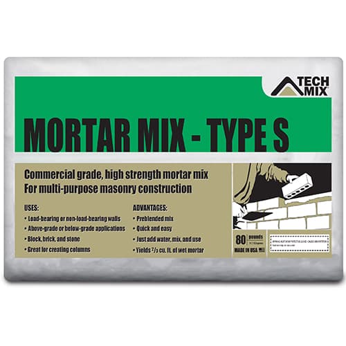 TechMix Mortar Mix – Type S - TCC Materials