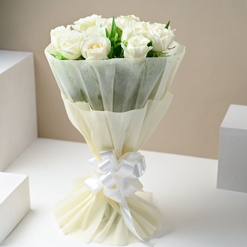 Heavenly White Petals | Elegant Floral Flower Online