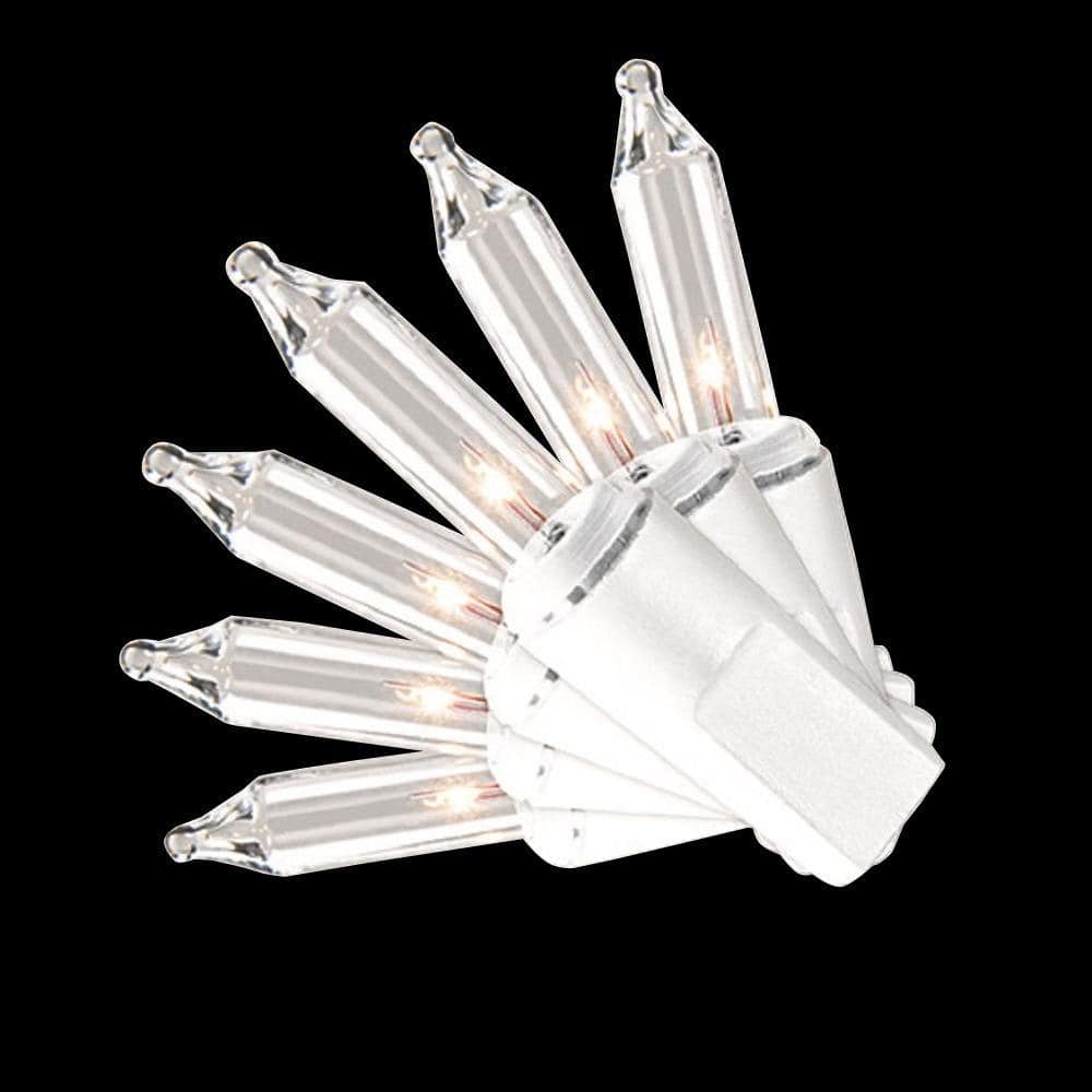 Home Accents Holiday 100-Light LED M5 Cool White Faceted Icicle Lights ...