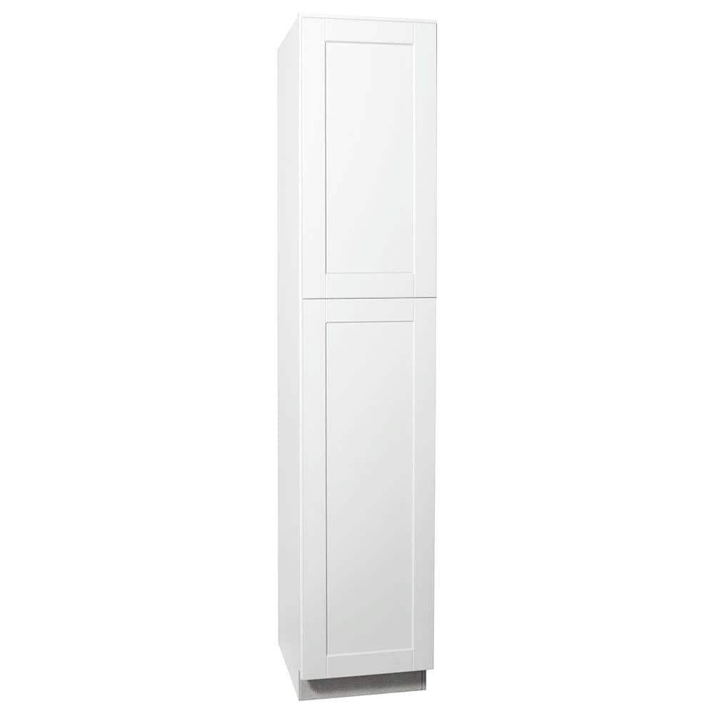 Hampton Bay Shaker Assembled 18x90x24 in. Pantry Kitchen Cabinet in ...